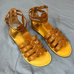 White Mountain faux leather gladiator sandal (brown) *NEVER BEEN WORN*